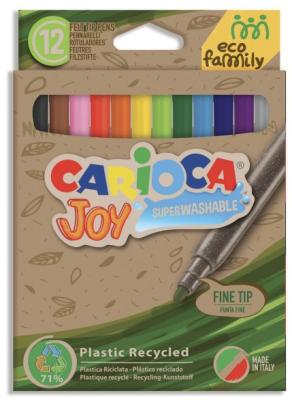 PENNARELLI-PLASTICA-RICICLATA-CARIOCA-12-COLORI