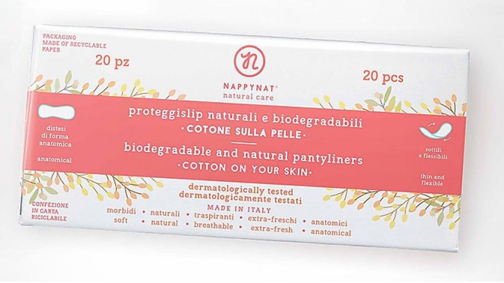 Salvaslip naturali con cotone a contatto della pelle, confezione da 20 proteggislip