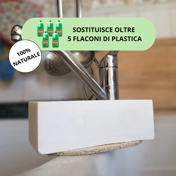 sapone solido ecologico per la pulizia dei piatti Sapone solido per piatti in formato risparmio 450 gr.